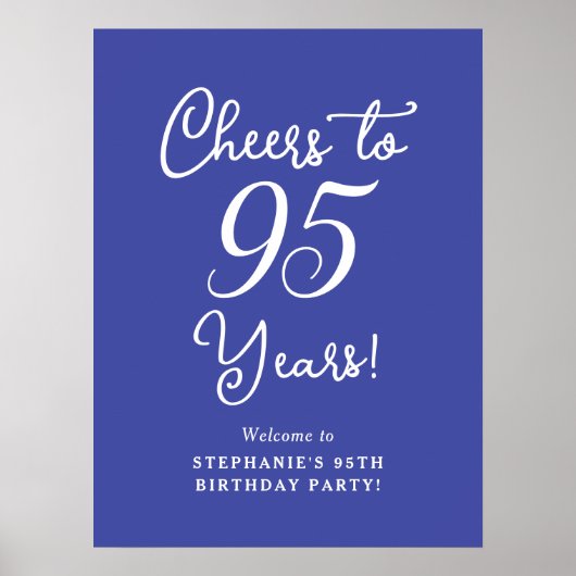 Poster Lavande Félicitations pour 95 Ans 95e Anniversaire (Devant)