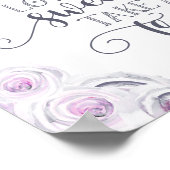 Poster Lavande & Gris Floral Wreath Love is Swereat (Coin)