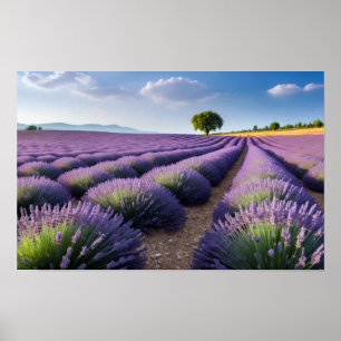 Poster Lavande Nature Extérieur Paysage Calme Tranquille