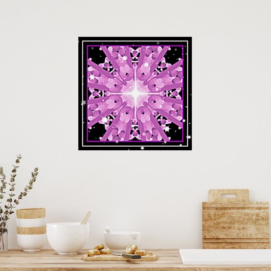 Poster *~* Lavande Radieuse Violet Ray Mandala (Cuisine)