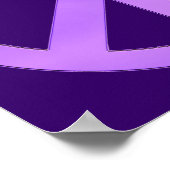 Poster Lavande sur le panneau de Paix Violet foncé (Coin)