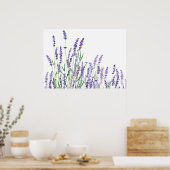 Poster lavande violette aquarelle horizontale (Cuisine)
