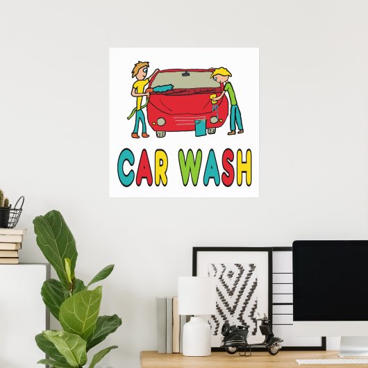 Poster Lave-auto (Bureau à domicile)