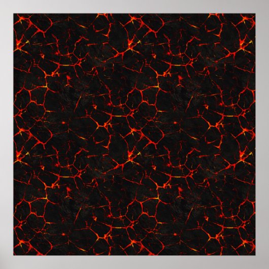 Poster Lave chaude tombante (Devant)