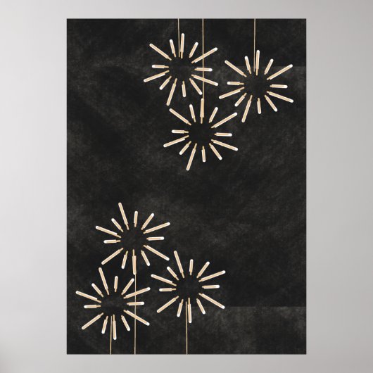 Poster Lave-chaux foncé industriel moderne (Devant)