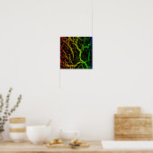 Poster Lave de l'espace craqué - Rainbow ROYGB (Cuisine)