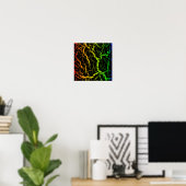 Poster Lave de l'espace craqué - Rainbow ROYGB (Bureau à domicile)