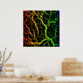 Poster Lave de l'espace craqué - Rainbow ROYGB (Cuisine)