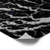 Poster Lave de l'espace fissuré - Argent (Coin)