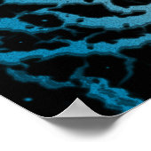 Poster Lave de l'espace fissuré - Blanc/bleu ciel (Coin)