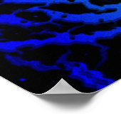 Poster Lave de l'espace fissuré - Bleu/Cyan (Coin)