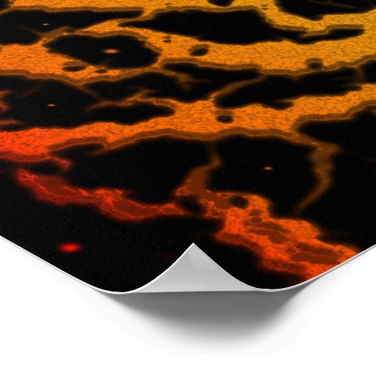 Poster Lave de l'espace fissuré - Chaleur ROYCB (Coin)