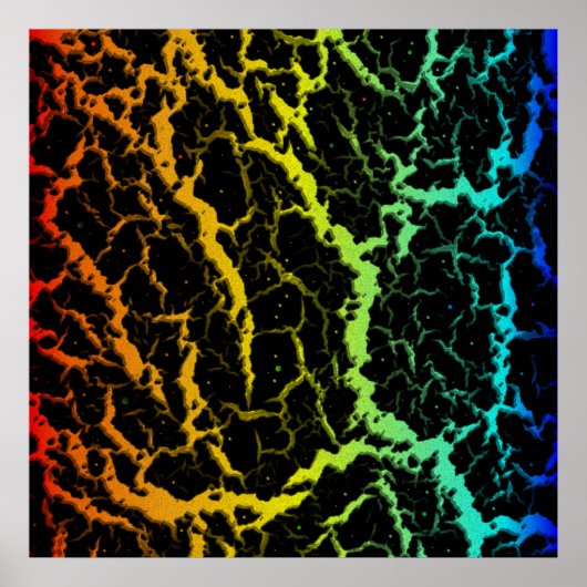 Poster Lave de l'espace fissuré - Chaleur ROYCB (Devant)