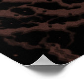 Poster Lave de l'espace fissuré - Marron (Coin)