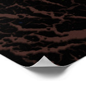 Poster Lave de l'espace fissuré - Marron (Coin)