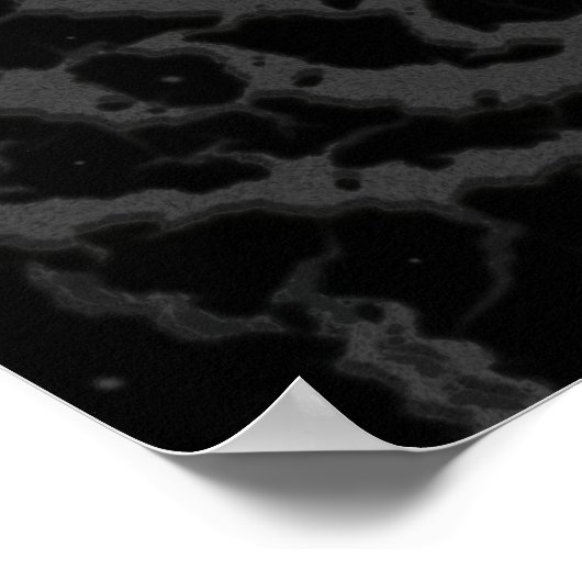 Poster Lave de l'espace fissuré - Noir (Coin)