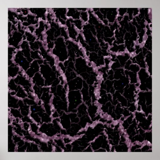 Poster Lave de l'espace fissuré - rose Parties scintillan (Devant)