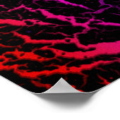 Poster Lave de l'espace fissuré - Rouge/rose (Coin)
