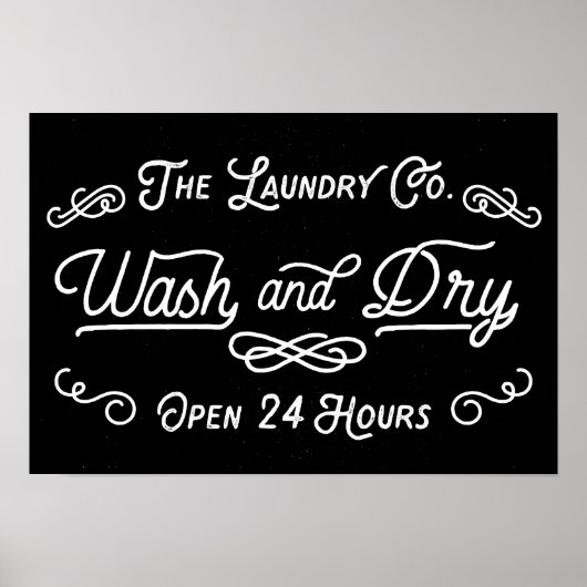 Poster Lave-linge et blanchisserie sèche (Devant)