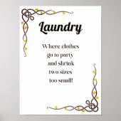 Poster Lave-linge Extravaganza où les vêtements vont à la (Devant)