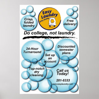Poster Lave-linge facile