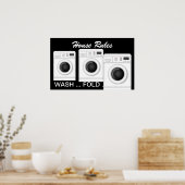 Poster Lave-linge - Règlement de la maison - SRF (Cuisine)