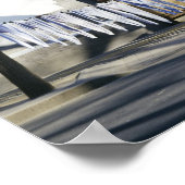 Poster Lave-linge séchant sur les lignes de linge (Coin)