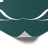 Poster Lave-linge Turquoise foncée personnalisée Laver Pl (Coin)