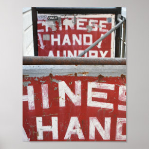 Poster Lave-mains chinoise Lave-linge photo NYC