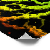Poster Lave spatiale fissurée - Arc-en-ciel RYGCB (Coin)