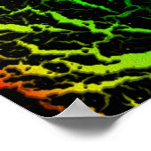 Poster Lave spatiale fissurée - Arc-en-ciel RYGCB (Coin)
