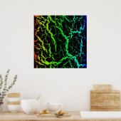 Poster Lave spatiale fissurée - Arc-en-ciel RYGCB (Cuisine)
