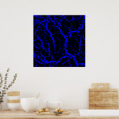 Poster Lave spatiale fissurée - Bleu (Cuisine)