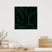 Poster Lave spatiale fissurée - Forêt (Cuisine)