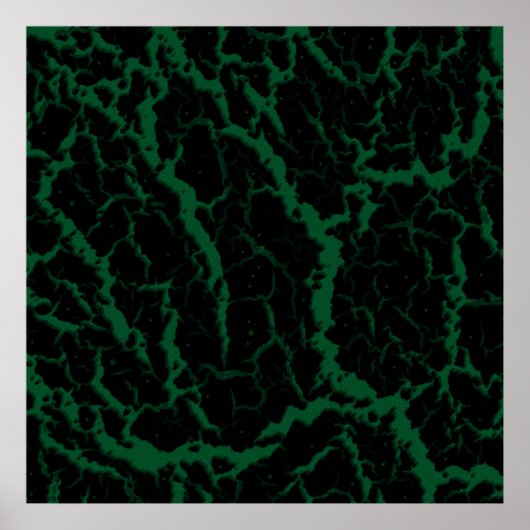Poster Lave spatiale fissurée - Forêt (Devant)