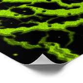 Poster Lave spatiale fissurée - Lime (Coin)