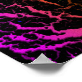 Poster Lave spatiale fissurée - Rose/Orange (Coin)