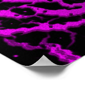Poster Lave spatiale fissurée - Rose/Violet (Coin)