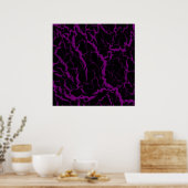 Poster Lave spatiale fissurée - Violet (Cuisine)