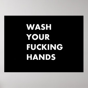 Poster Lave-toi les mains