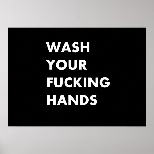 Poster Lave-toi les mains (Devant)