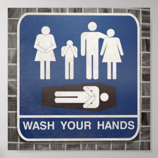 Poster Lave-toi les mains