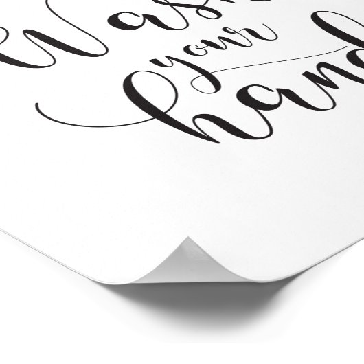 Poster Lave-toi les mains (Coin)