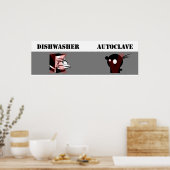 Poster Lave-vaisselle pas égal Autoclave (Cuisine)