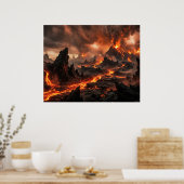Poster Lave volcanique (Cuisine)