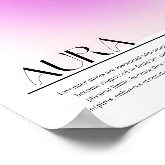 Poster Lavender Aura (Coin)