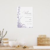 Poster Lavender Botanical Arch Garden Wedding Welcome (Cuisine)