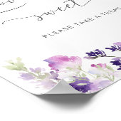 Poster Lavender fleurs sauvages L'amour est doux (Coin)