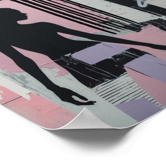 Poster Lavender Grunge 90s Pastel Femmes Art Lesbienne (Coin)