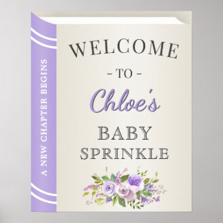 Poster Lavender Livre Histoire Baby Girl Sprinkl Bienvenu